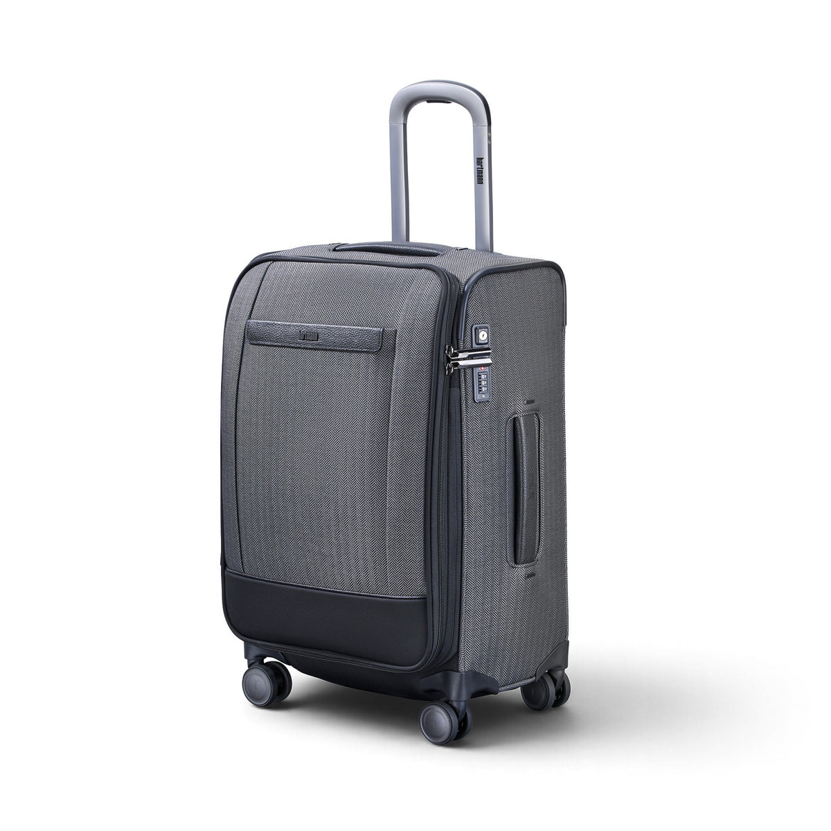 Hartmann Herringbone Domestic Expandable Spinner Carry-On - Black Herringbone