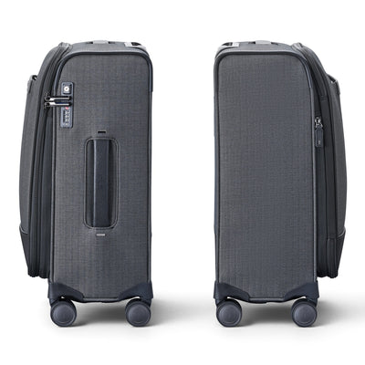 Hartmann Herringbone Domestic Expandable Spinner Carry-On - Black Herringbone