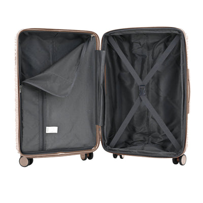 IZOD Romeo Lightweight Expandable ABS 3 Piece Luggage Set - 20", 24", and 28" Sizes with 360° Dual Spinning Wheels and Combo Lock