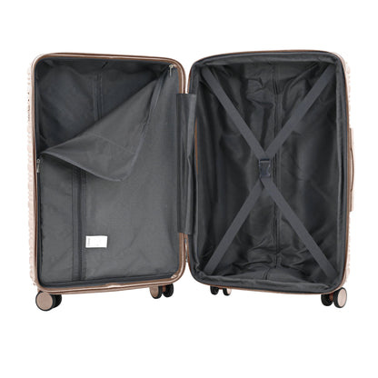IZOD Romeo Lightweight Expandable ABS 3 Piece Luggage Set - 20", 24", and 28" Sizes with 360° Dual Spinning Wheels and Combo Lock