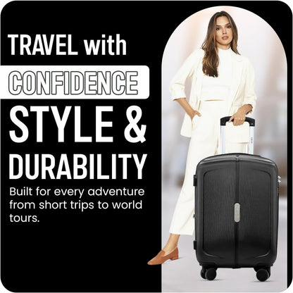 IZOD Mateo Travel 3 Piece Luggage Set - Durable ABS Hard Shell with 360° Wheels and Combo Lock