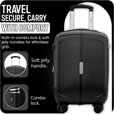 IZOD Mateo Travel 3 Piece Luggage Set - Durable ABS Hard Shell with 360° Wheels and Combo Lock