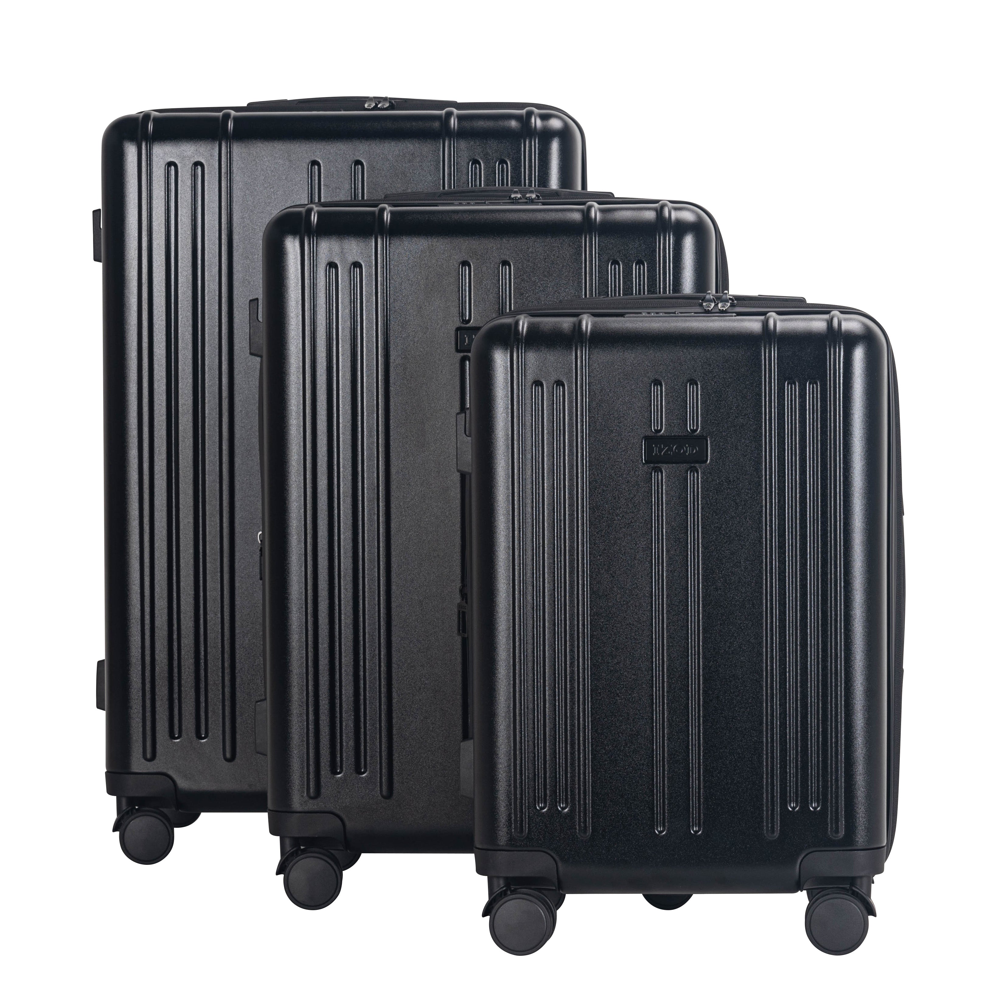 IZOD ISLA 3-Piece Luggage Set – Lightweight ABS Hard Shell Suitcases with 360° Spinner Wheels, Telescopic Handle & Expandable Design (28”/24”/20”)