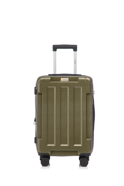 US Army Hawk 3-Piece Luggage Set – Lightweight Expandable ABS Hard Shell Suitcases with Spinner Wheels & Logo Print (28”/24”/20”) – Military Travel Collection