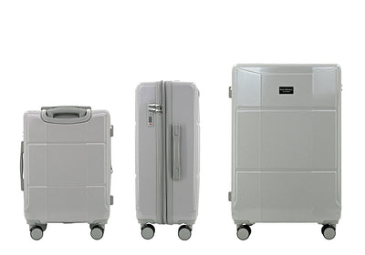 ISAAC MIZRAHI AERO 3-Piece Luggage Set – Lightweight Expandable ABS Hard Shell Suitcases with Spinner Wheels (28”/24”/20”) – Designer Travel Set