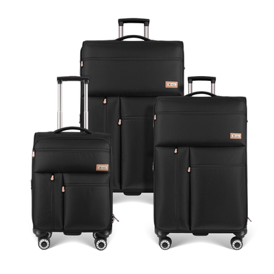 Wisdom Express Nylon Softside Spinner - 3 Pc Set