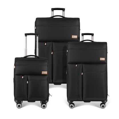 Wisdom Express Nylon Softside Spinner 3 Pc Luggage Set