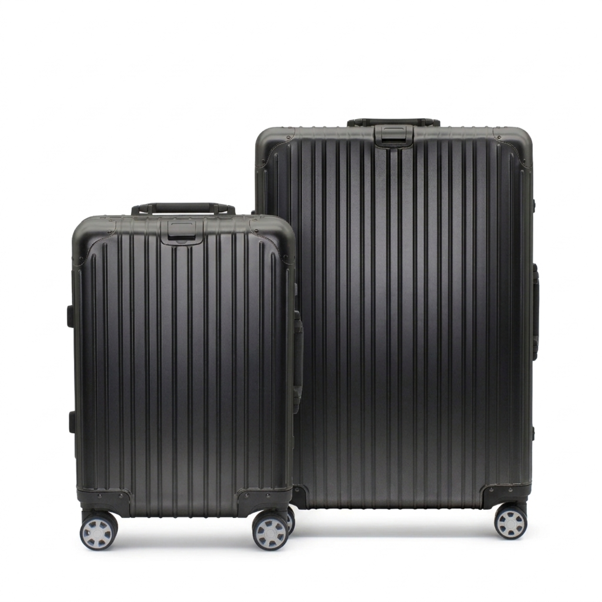 Gabbiano Aluminum Spinner 2 Pc Luggage Set