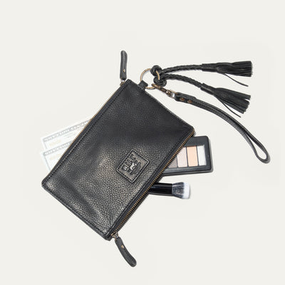 TWO ZIPPER POUCH