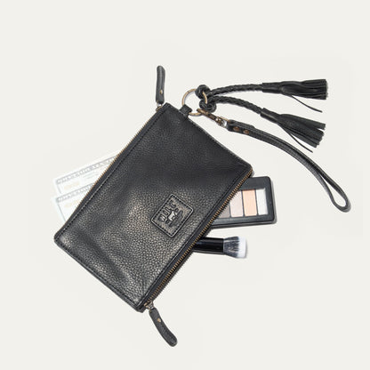 TWO ZIPPER POUCH