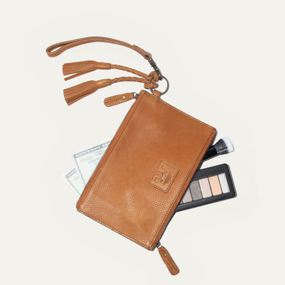 TWO ZIPPER POUCH