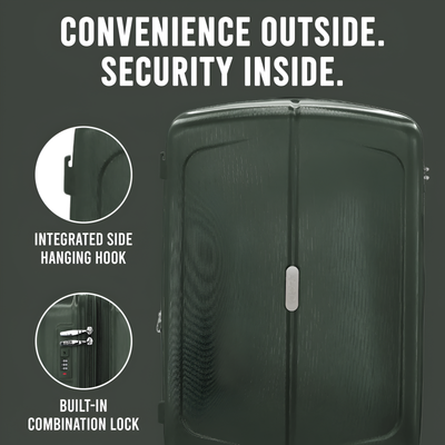 IZOD Mateo 20-Inch Carry-On Luggage – Lightweight Expandable ABS Hardside Suitcase with 360° Dual Spinner Wheels & Built-In Combo Lock