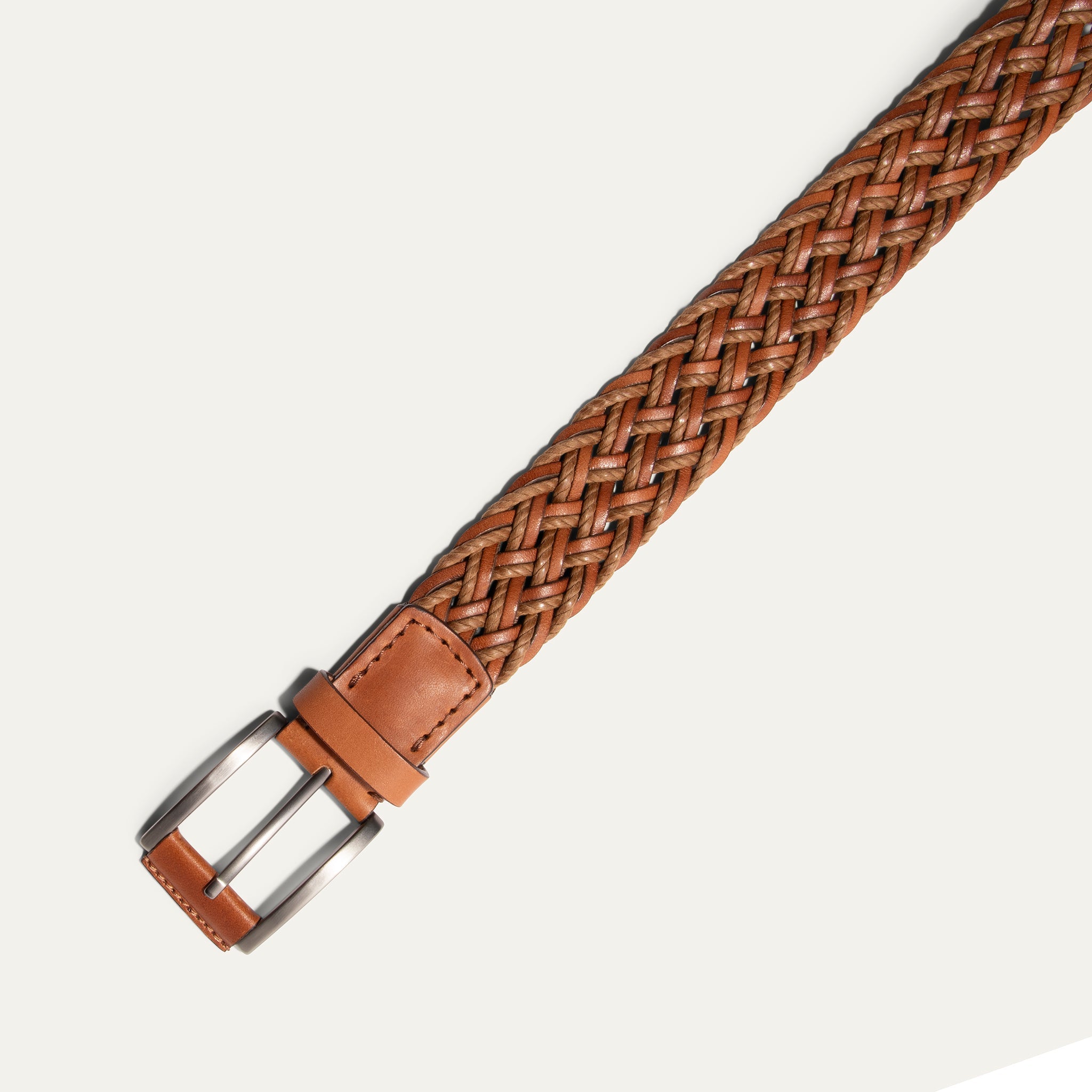 Leather Braided Wax Cord Belt