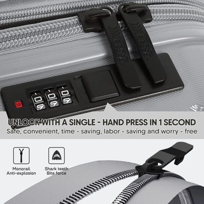 New York Xpress Hard Shell Expandable Luggage Spinner - 3 Pc Set