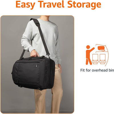 Amazon Basics Travel Backpack Carry-On - Black - laptop compartment