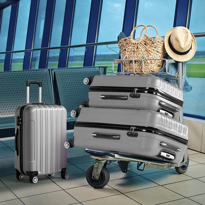 Mirage Danae Abs Hard Shell Lightweight 360 Dual Spinning Wheels Combo Lock 3 Piece Luggage Set