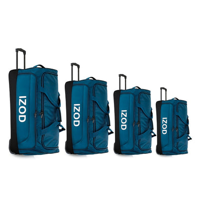 IZOD Katy Lightweight Soft Shell Rolling Duffel Bag with Wheels and Telescopic Handle – Travel-Ready Luggage Duffel