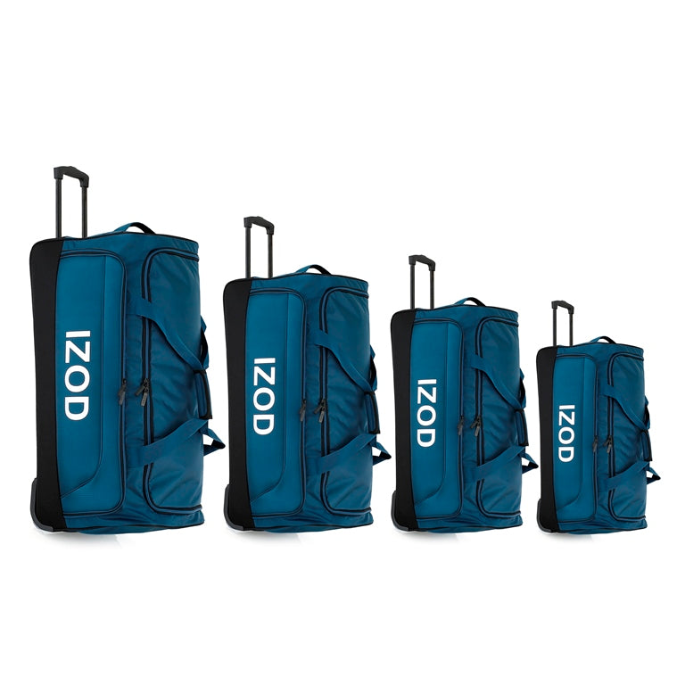 IZOD Katy Lightweight Soft Shell Rolling Duffel Bag with Wheels and Telescopic Handle – Travel-Ready Luggage Duffel