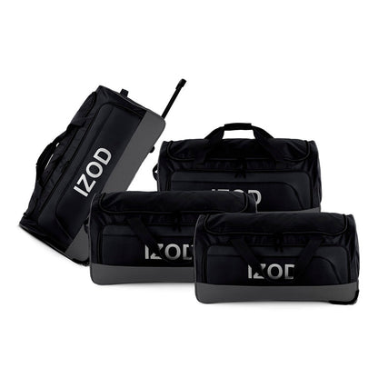 IZOD Katy Lightweight Soft Shell Rolling Duffel Bag with Wheels and Telescopic Handle – Travel-Ready Luggage Duffel