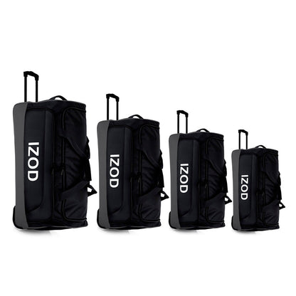 IZOD Katy Lightweight Soft Shell Rolling Duffel Bag with Wheels and Telescopic Handle – Travel-Ready Luggage Duffel