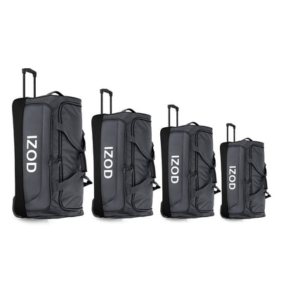 IZOD Katy Lightweight Soft Shell Rolling Duffel Bag with Wheels and Telescopic Handle – Travel-Ready Luggage Duffel