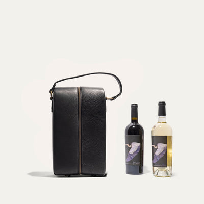 Hard Double Leather Wine Case