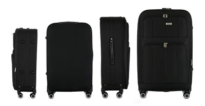 Grace Soft side Lightweight Expandable with 360° Dual Spinning Wheels and Combo Lock – Includes 32", 28", 24", 20" 4-Piece Luggage Set