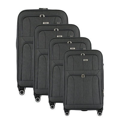 Grace Soft side Lightweight Expandable with 360° Dual Spinning Wheels and Combo Lock – Includes 32", 28", 24", 20" 4-Piece Luggage Set