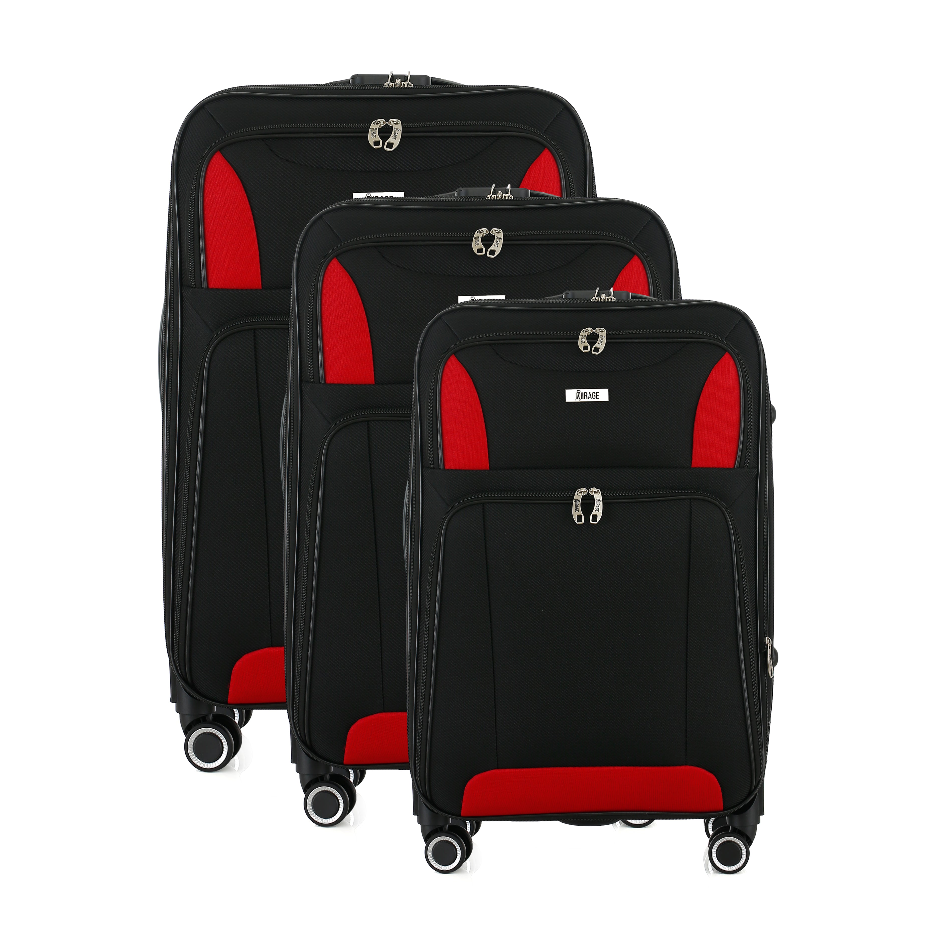 Casey Soft side Lightweight Expandable with 360° Dual Spinning Wheels and Combo Lock – Includes 28", 24", 20" 3-Piece Luggage Set