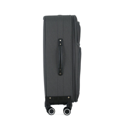 Casey Soft side Lightweight Expandable with 360° Dual Spinning Wheels and Combo Lock – Includes 28", 24", 20" 3-Piece Luggage Set