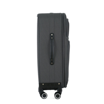 Casey Soft side Lightweight Expandable with 360° Dual Spinning Wheels and Combo Lock – Includes 28", 24", 20" 3-Piece Luggage Set