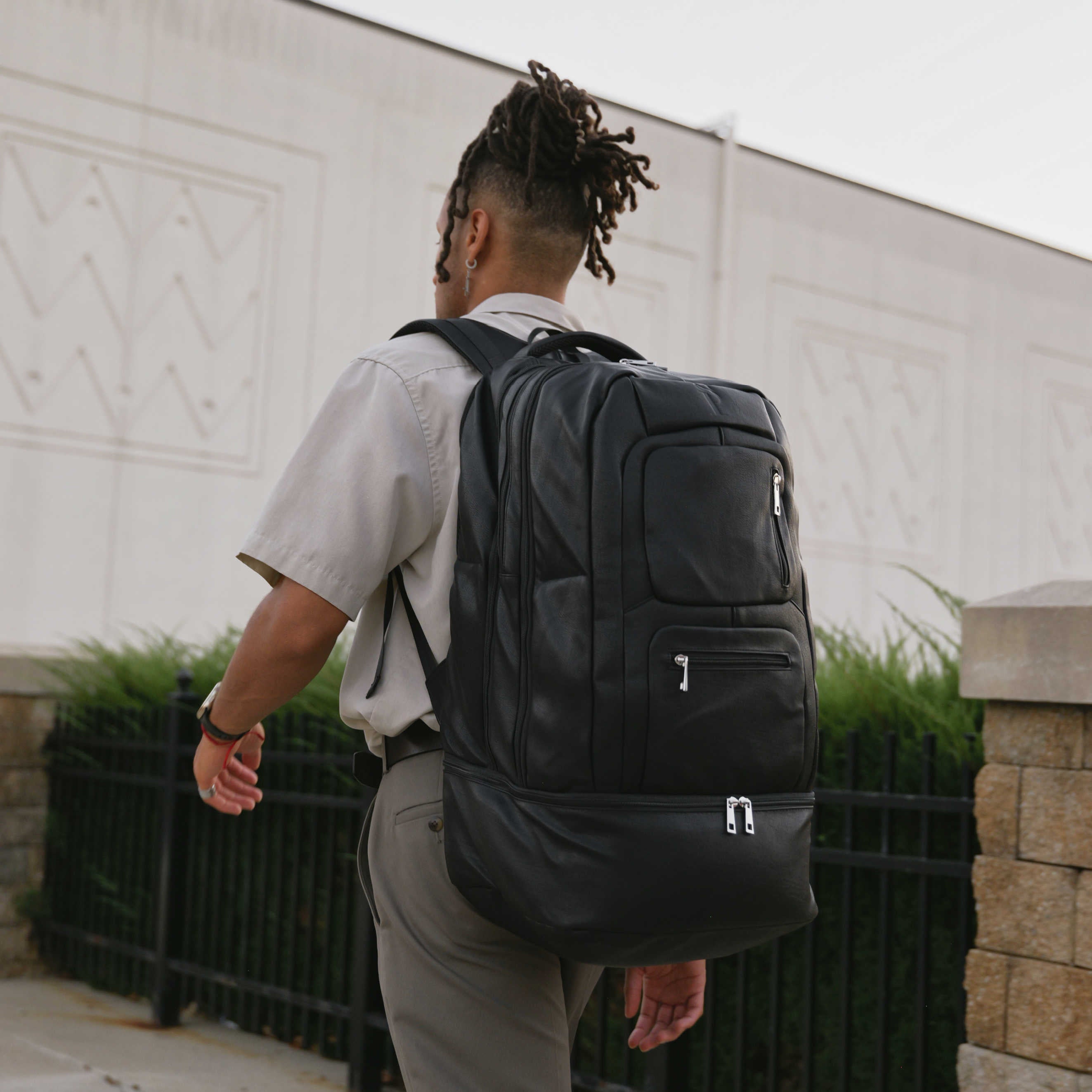 Black Leather Patented Carry-on Bag (XL Design) (Only 300 Made)