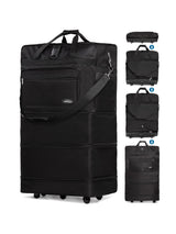 Gabbiano Collapsible 3 in 1 Expandable Luggage Rolling Duffle Bag With Enhanced Inline Wheels Rolling Luggage Large Suitcase for Men Women Foldable and Lightweight