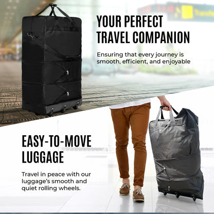 Gabbiano Collapsible Wheel Bag Heavy Duty Moving Bag 36"