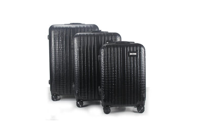 Mirage Danae Abs Hard Shell Lightweight 360 Dual Spinning Wheels Combo Lock 3 Piece Luggage Set