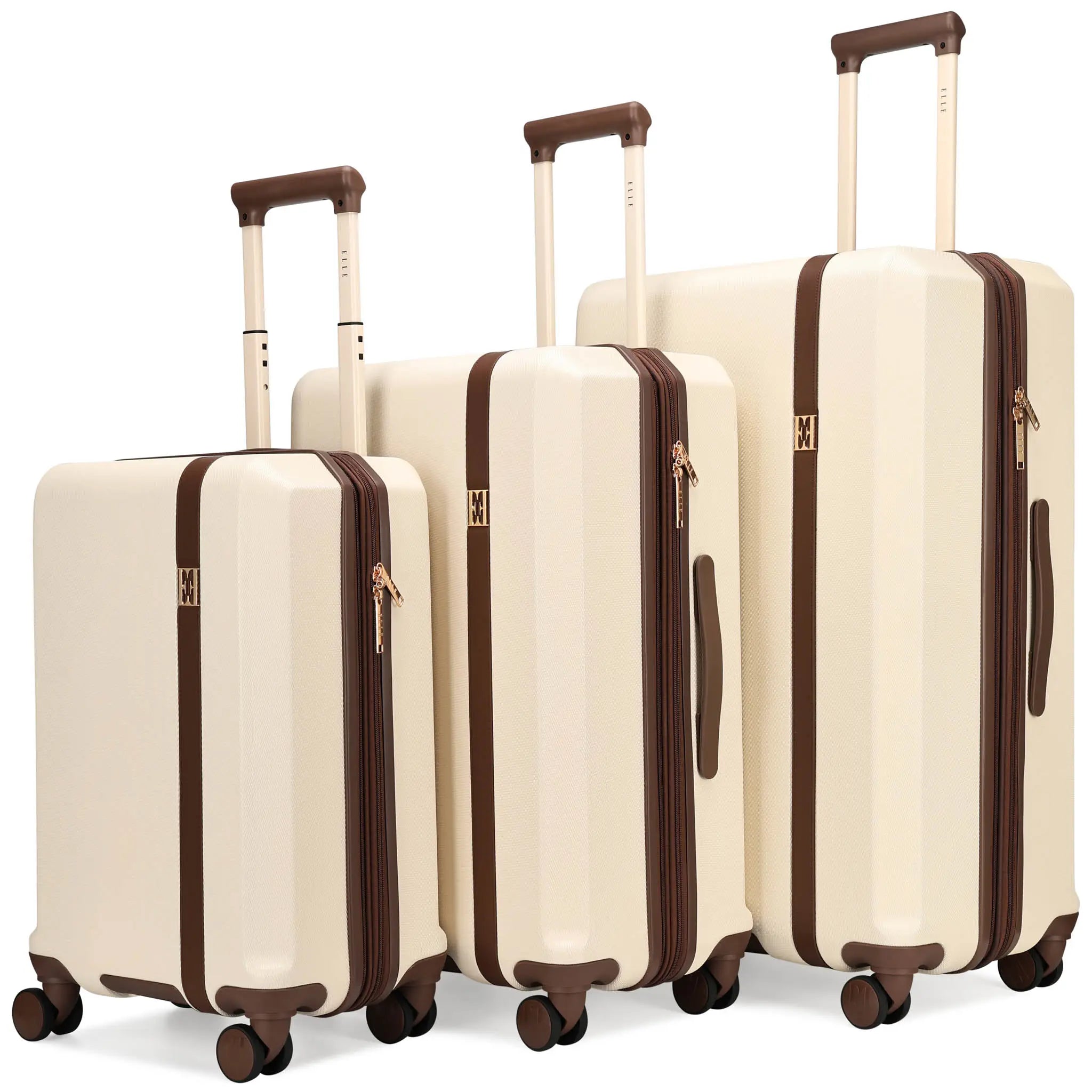 Luxe Journey Retro Luggage Set in Black