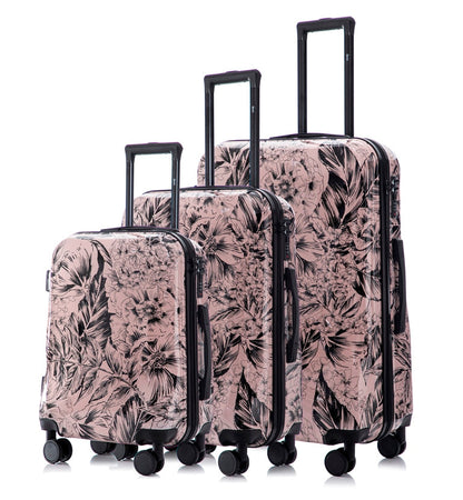 Multi-color Design ABS Hard Shell Lightweight with 360° Dual Spinning Wheels & Combo Lock – Includes 28", 24", 20" 3-Piece Luggage Set - Forest