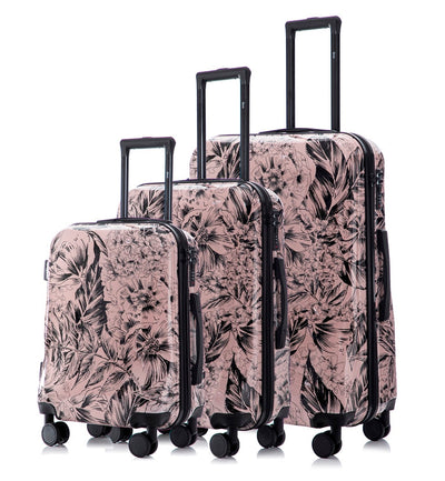 Multi-color Design ABS Hard Shell Lightweight with 360° Dual Spinning Wheels & Combo Lock – Includes 28", 24", 20" 3-Piece Luggage Set