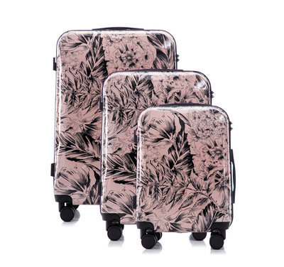 Multi-color Design ABS Hard Shell Lightweight with 360° Dual Spinning Wheels & Combo Lock – Includes 28", 24", 20" 3-Piece Luggage Set - Forest