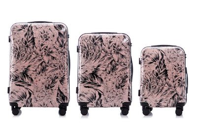 Multi-color Design ABS Hard Shell Lightweight with 360° Dual Spinning Wheels & Combo Lock – Includes 28", 24", 20" 3-Piece Luggage Set - Forest