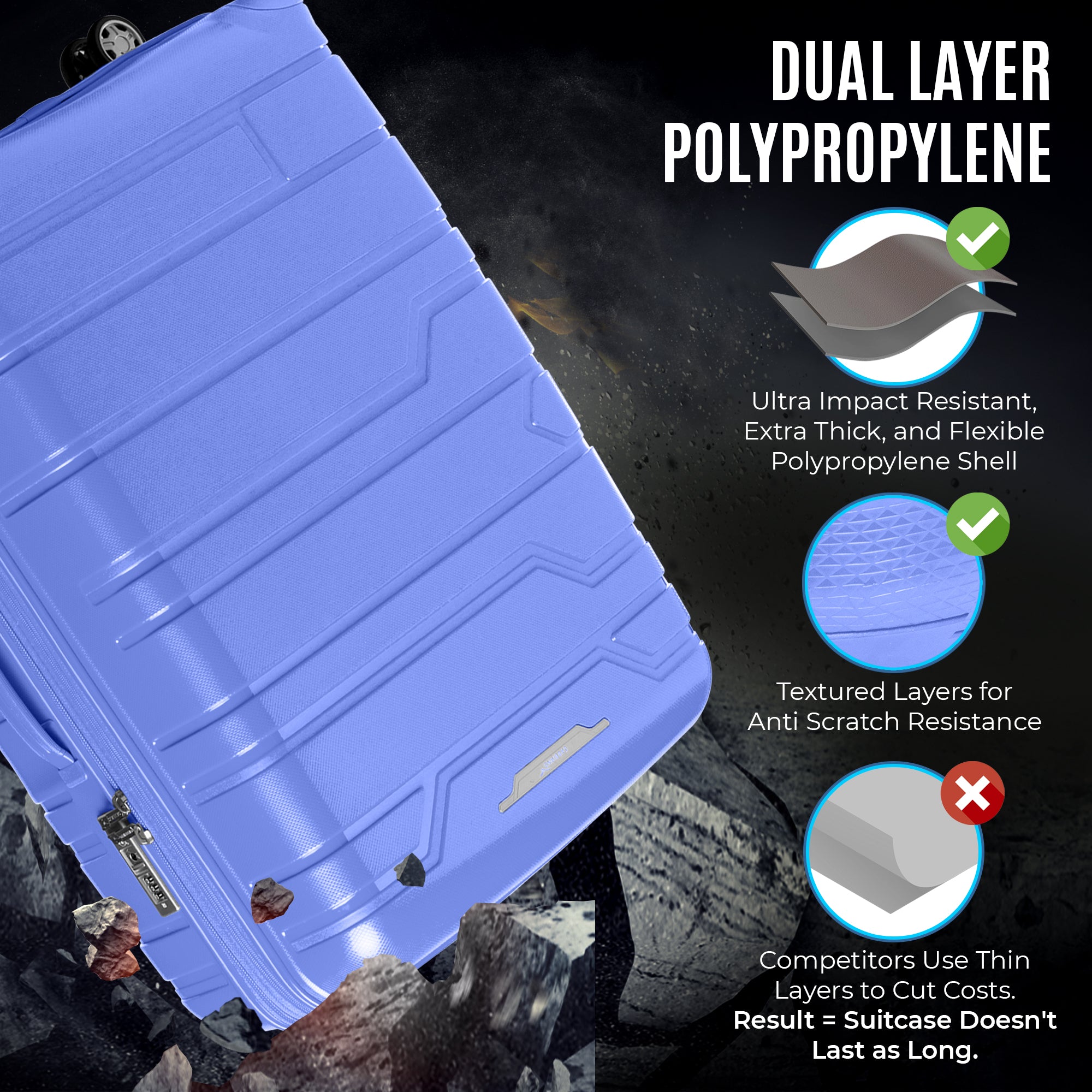 Gabbiano Spectra PP Hardside Spinner