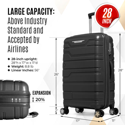 Gabbiano Spectra Collection 3 Pc Luggage Set