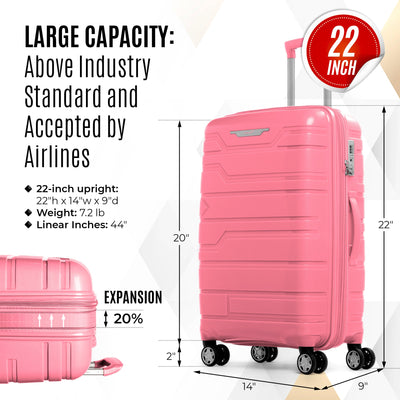 Gabbiano Spectra Collection 3 Pc Luggage Set