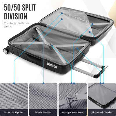 Gabbiano Spectra Collection 3 Pc Luggage Set