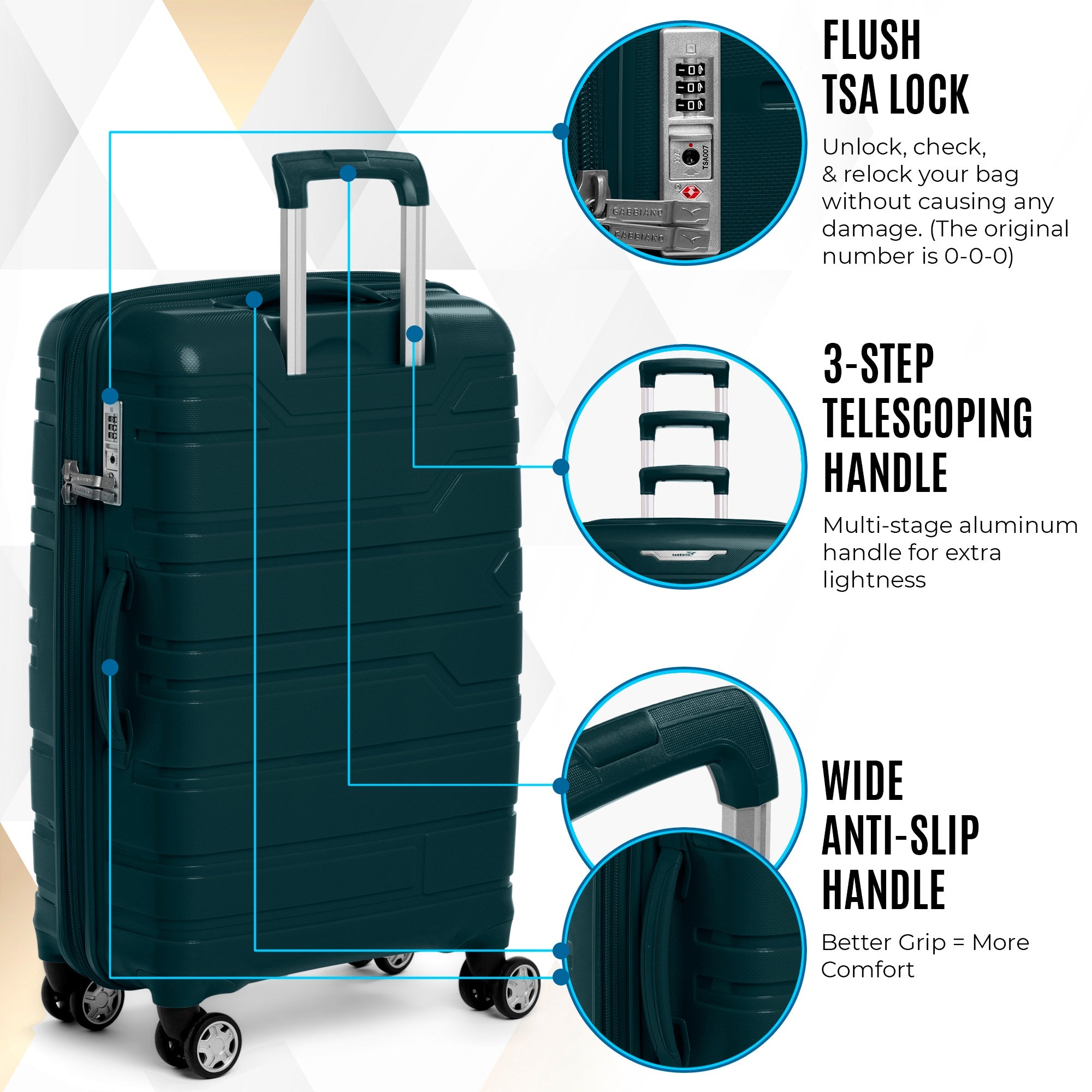 Gabbiano Spectra PP Hardside Spinner