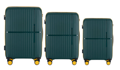 GALA 3-Piece Luggage Set – Polypropylene Hardshell, Lightweight, 360° Dual Spinning Wheels, Combo Lock - 20", 24", 28"