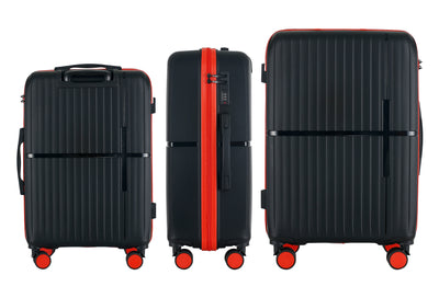 GALA 3-Piece Luggage Set – Polypropylene Hardshell, Lightweight, 360° Dual Spinning Wheels, Combo Lock - 20", 24", 28"