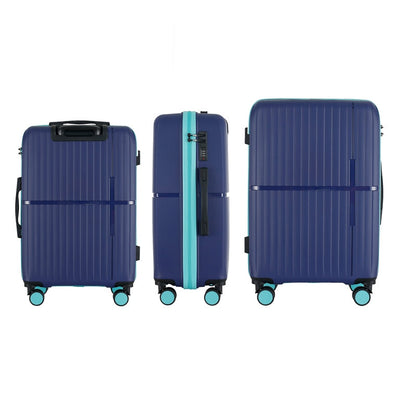 GALA 3-Piece Luggage Set – Polypropylene Hardshell, Lightweight, 360° Dual Spinning Wheels, Combo Lock - 20", 24", 28" - Navy Teal
