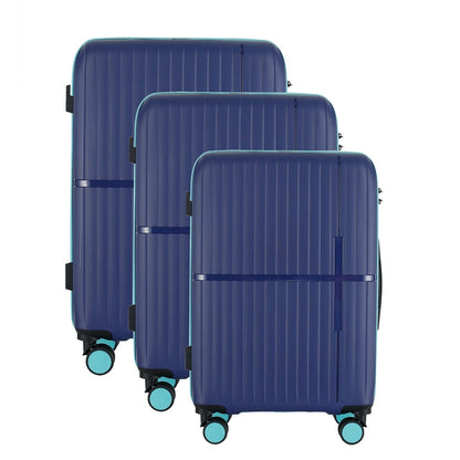 GALA 3-Piece Luggage Set – Polypropylene Hardshell, Lightweight, 360° Dual Spinning Wheels, Combo Lock - 20", 24", 28"