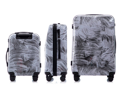 Multi-color Design ABS Hard Shell Lightweight with 360° Dual Spinning Wheels & Combo Lock – Includes 28", 24", 20" 3-Piece Luggage Set